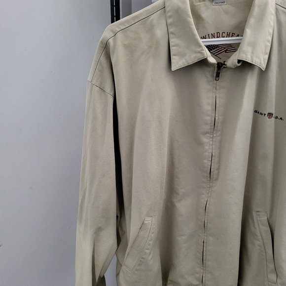 GANT U.S.A Bomber Jacket, The Windcheater, Beige, XL, Mens, Used, 100% Cotton - Picture 2 of 16